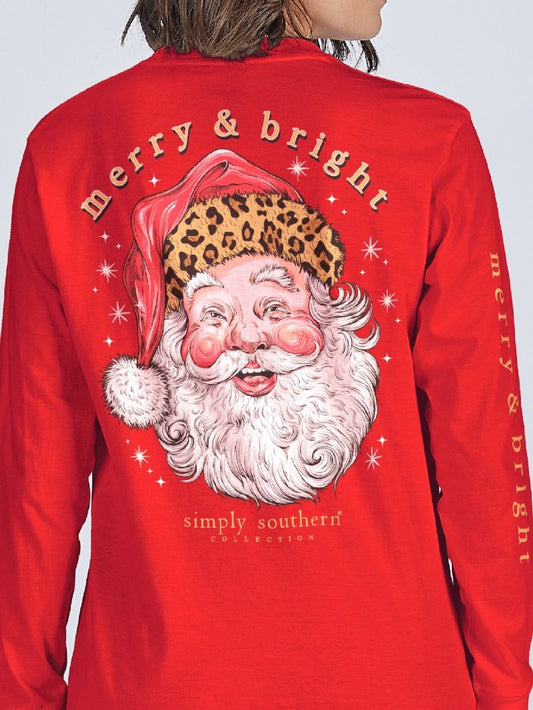 Long Sleeve LeoSanta Simply Southern T